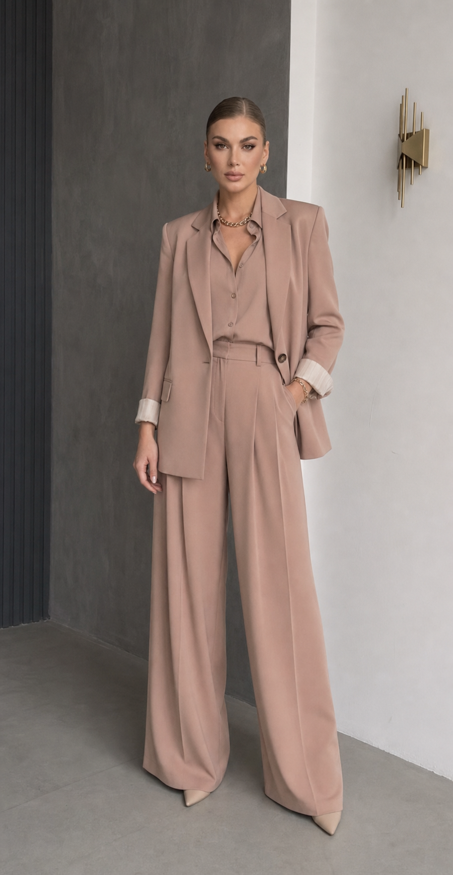Pantalon tailleur fluide