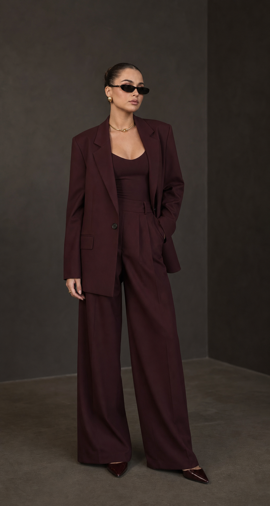 Pantalon tailleur fluide